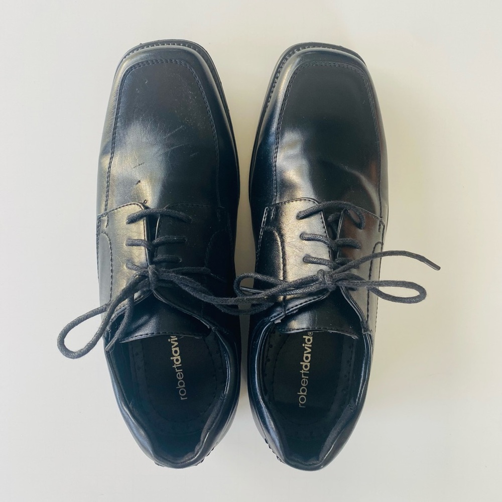 Boys black dress shoes